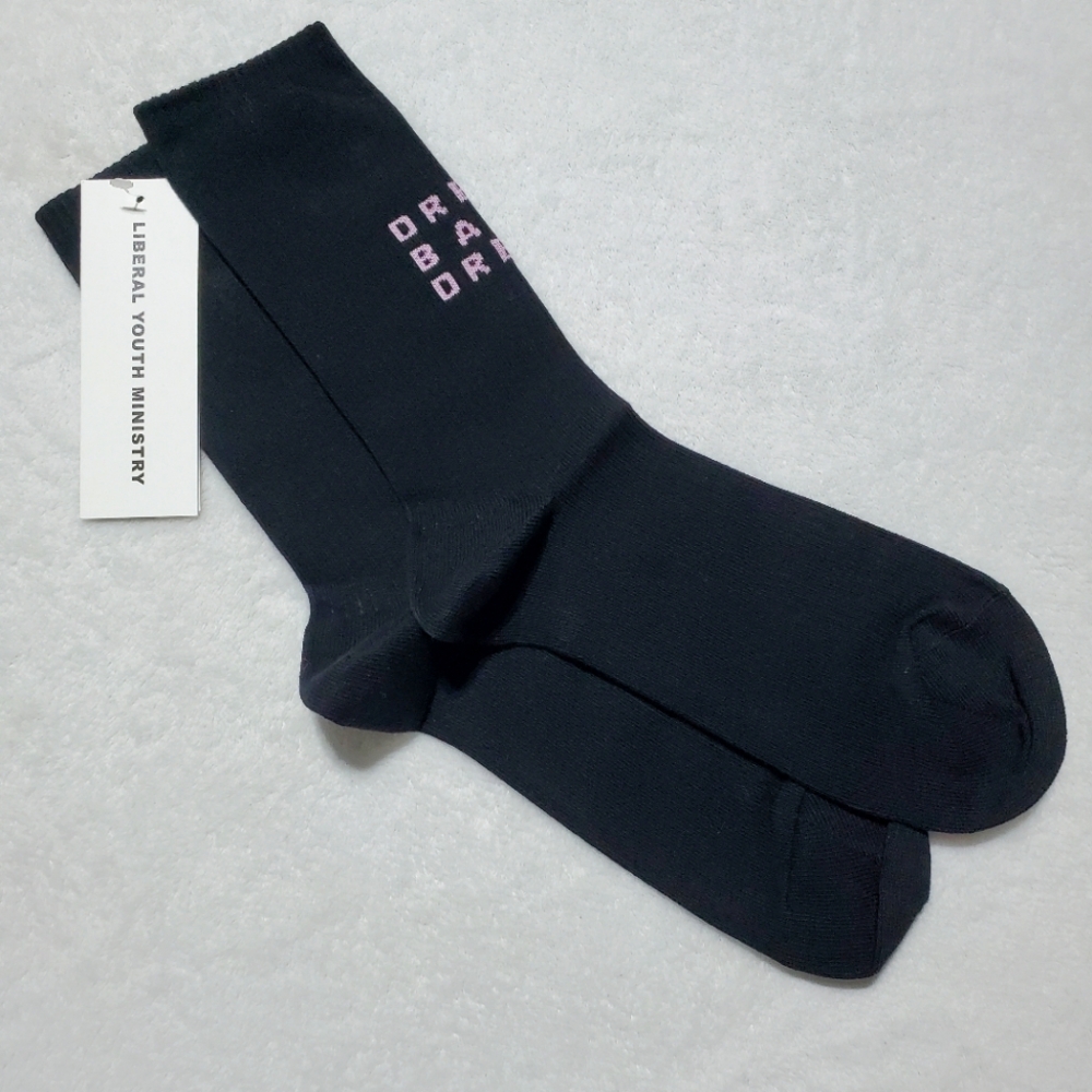 NWT Liberal Youth Ministry Dream Baby Dream Unisex Black Socks Sz L
